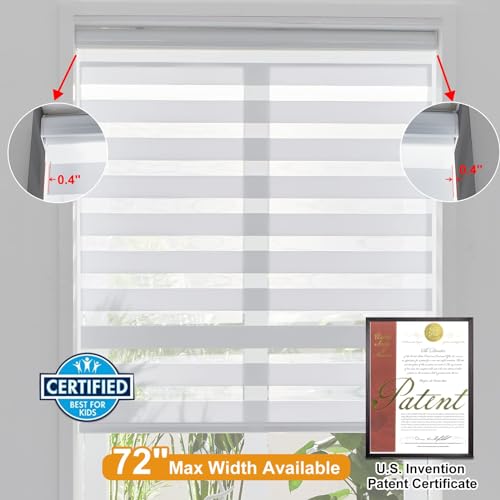 Zebra Cordless Roller Shades for Windows