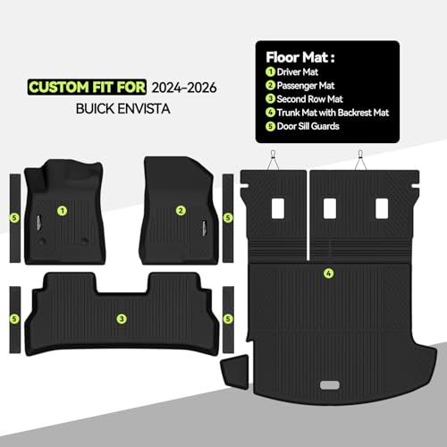 All Weather TPE Floor Mat Set for 2024 2025 2026 Buick Envista