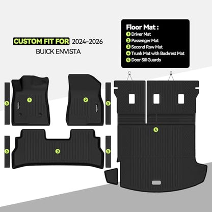 All Weather TPE Floor Mat Set for 2024 2025 2026 Buick Envista