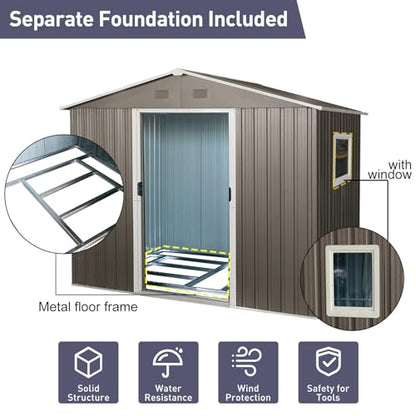6x8 FT Outdoor Storage Shed