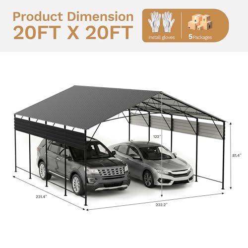 20x20 FT Metal Carport