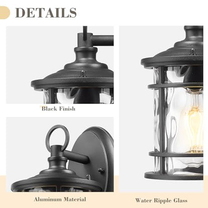 2 Pack Exterior Wall Sconce Light (2 Count)