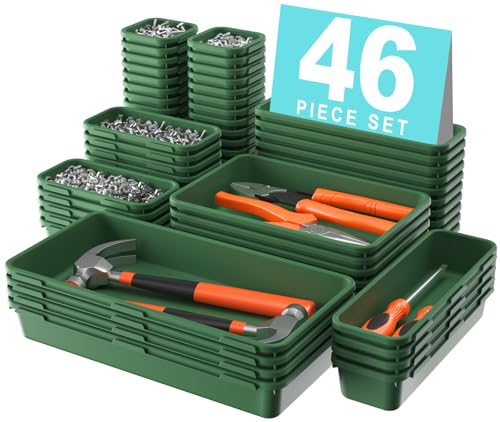 5 Size Tool Box Organizer Tray Divider Set (46 Count)