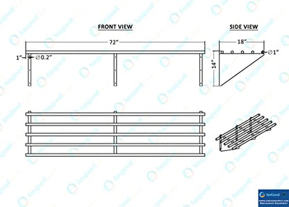 18 in. x 72 in. NSF Stainless Steel Tubular Wall Shelf