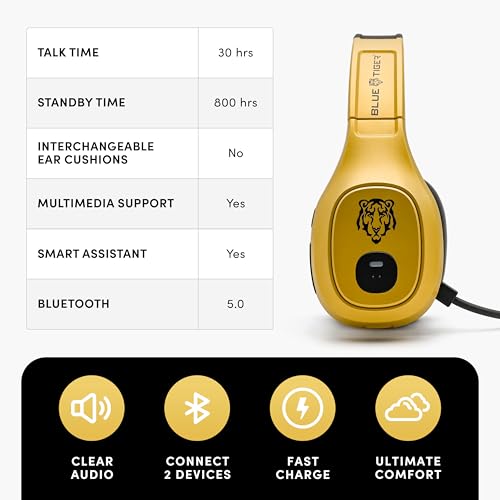 Storm Gold Wireless Trucker Bluetooth Headset with Mic