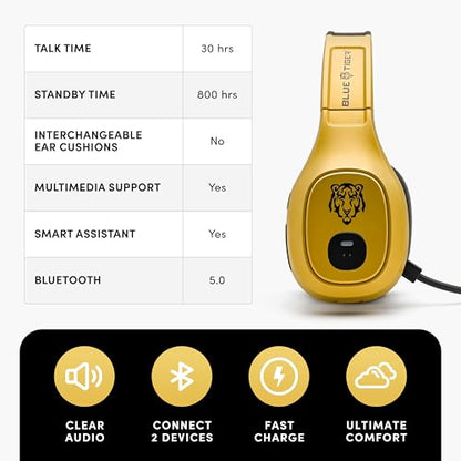 Storm Gold Wireless Trucker Bluetooth Headset with Mic