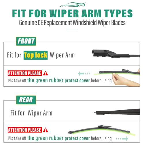 Windshield Wiper Blades Replacement for Porsche Macan 2015