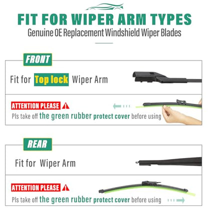 Windshield Wiper Blades Replacement for Porsche Macan 2015
