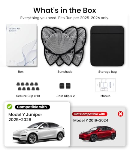 Tesla Model Y Juniper Sunshade Roof for 2025