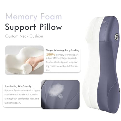 Memory Foam Ergonomic Car Seat Cushion with Lumbar Support Neck Pillow 2