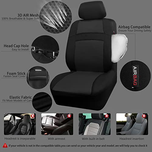 3D Air Mesh Car Seat Covers Full Sets w