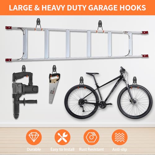 Large Garage Hooks Heavy Duty (6 Count)
