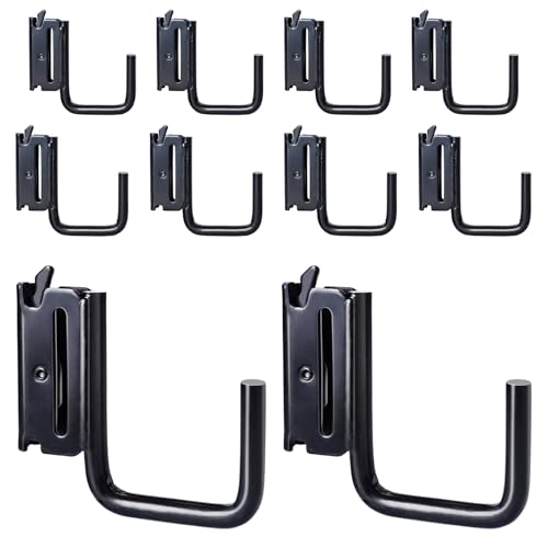 10-Pack 2-Inch J Hooks for E-Track and X-Track Rails (10 Count)