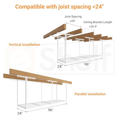 2x8ft Overhead Ceiling Garage Storage Rack