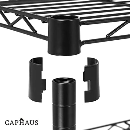 4 Tier Adjustable Height Wire Shelving Unit (4 Count)