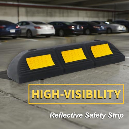 Heavy Duty Rubber Parking Stopper 2 Pack (2 Count)
