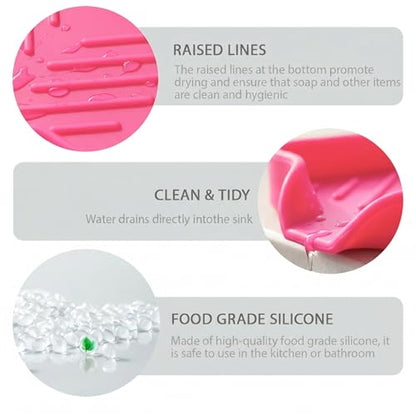 Silicone Soap Dish with Drain Spout