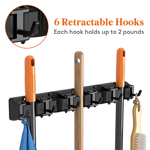Mop and Broom Holder Organizer Wall Hanging Mount (2 Count)