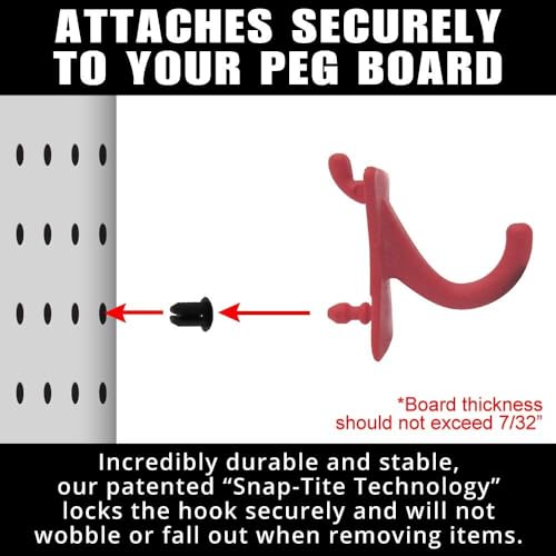 PegPro® J Hooks Kit for Standard “Wood Fiber” pegboard (24 Count)