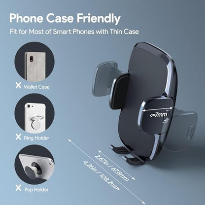 Phone Mount for Car Holder 6.2IN Windshield Dashboard Mounting Kits [Washable Strong Suction Cup] Cell Phone Holder Car Mounts for All iPhone Android Smartphone