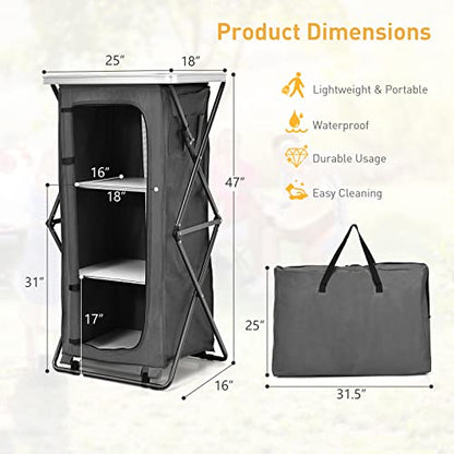 Folding Camping Storage Cabinet