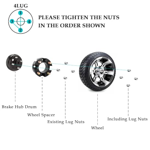 Golf Cart 2 inch Wheel Spacers for Yamaha