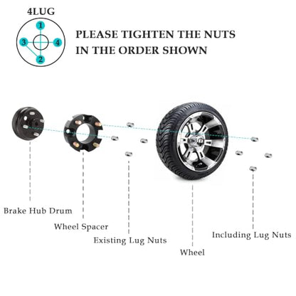 Golf Cart 2 inch Wheel Spacers for Yamaha