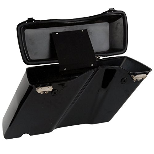 Motorcycle Hard Saddlebags with Chrome Conversion Brackets Fit For Harley Softail Deluxe Heritage Softail 1984