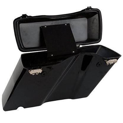 Motorcycle Hard Saddlebags with Chrome Conversion Brackets Fit For Harley Softail Deluxe Heritage Softail 1984