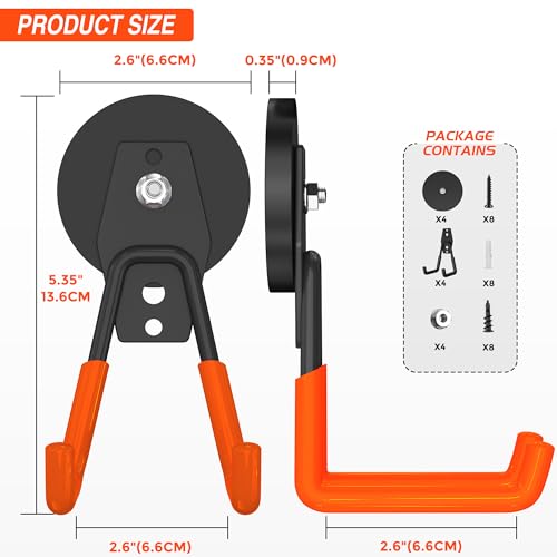 4Pcs Magnetic Hooks Heavy Duty (4 Count)