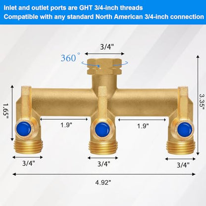 Brass Garden Hose Splitter