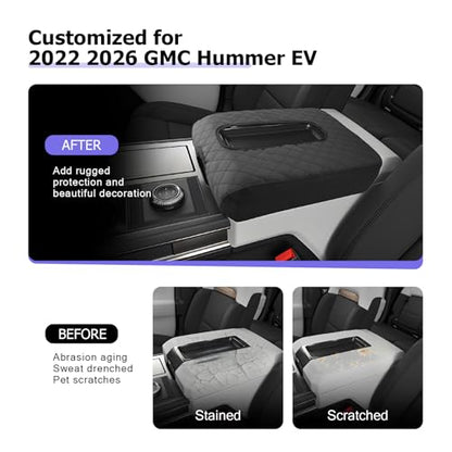 2025 2026 Hummer EV Center Console Cover Compatible with 2022 2023 2024 2025 2026 GMC Hummer EV SUV Accessories 2025 2026 Hummer EV Pickup Armrest Cover Armrest Console Cover