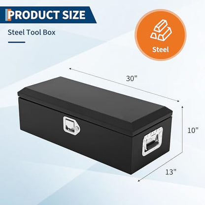 Black Steel Truck Bed Tool Box