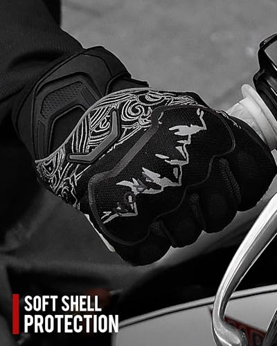 Motorcycle Gloves Motorbike Glove for Men Women Full Finger Knuckle Protection Touch Screen Cycling ATV Hiking Riding