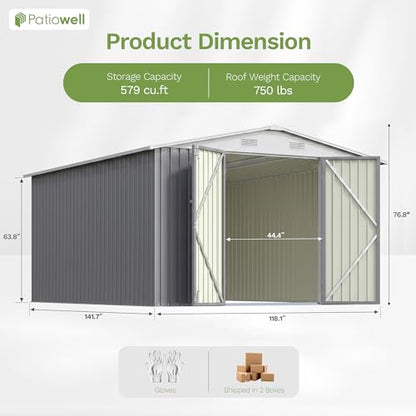 10x12 FT Outdoor Storage Shed