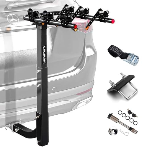 3 Bike Hitch Mount Foldable Bicycle Carrier (3 Count)
