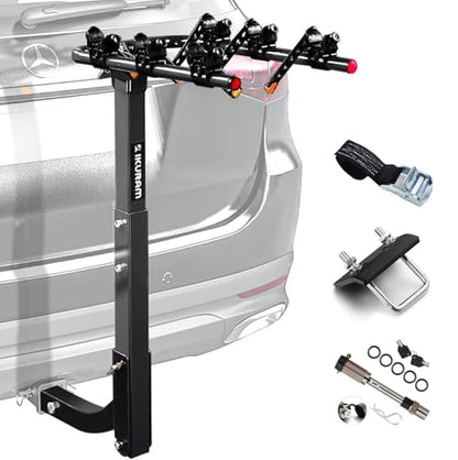 3 Bike Hitch Mount Foldable Bicycle Carrier (3 Count)