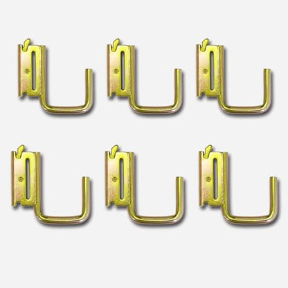 6-Pack 2-Inch J Hooks for E-Track and X-Track Rails (6 Count)
