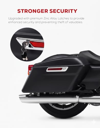 Motorcycle Saddlebags Hard Saddle Bags For Harley Touring 2014 (2 Count)