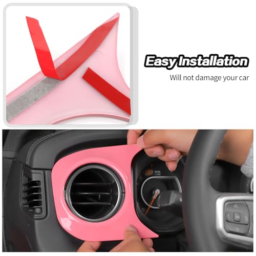 2pcs for 2024+ Jeep Wrangler JL Pink Interior Accessories Center Console Dash Panel Cover Trim