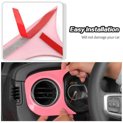 2pcs for 2024+ Jeep Wrangler JL Pink Interior Accessories Center Console Dash Panel Cover Trim