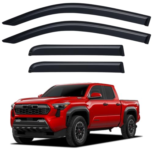 Window Visors Rain Guards for 2024 2025 2026 Toyota Tacoma Double