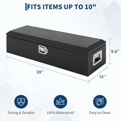 Heavy Duty Steel Metal Tool Box 39" for Truck Bed