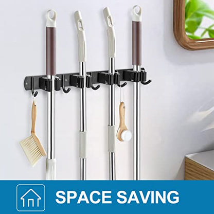 2 Pack Broom Holder Wall Mount (2 Count)