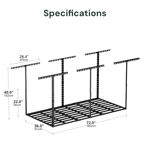 3x6 Garage Storage Overhead Rack Organization (2 Count)