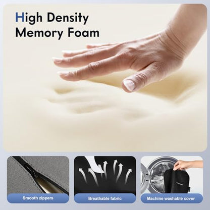 Memory Foam Car Seat Cushion and Lumbar Support Pillow for Car