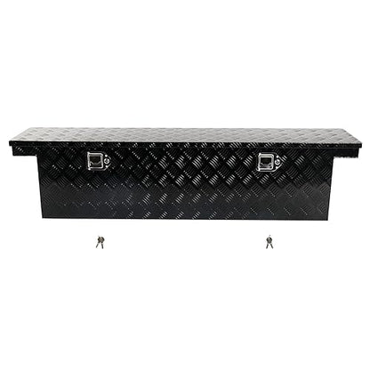 60 Inch Heavy Duty Aluminum Tool Box Wide Utility Trailer Stripes Plated