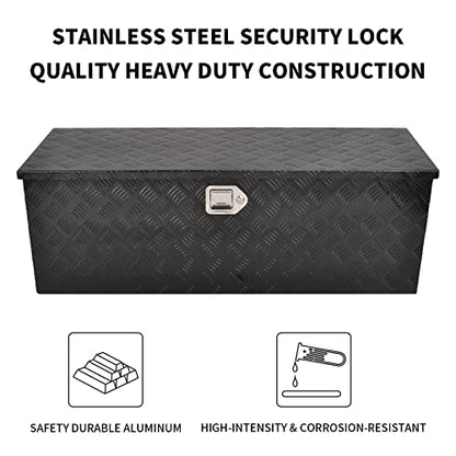 44In Aluminum Tool Box Flatbox for Truck Bed Car Outdoor ToolBox