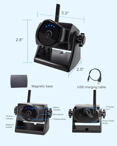 1080P Magnetic Wireless Backup Camera WiFi Hitch Camera