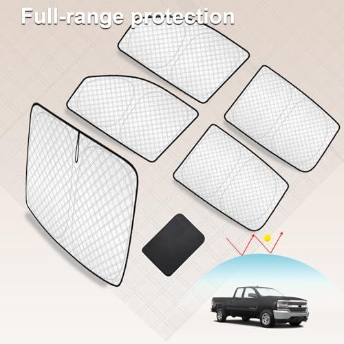 5pcs Thicken Sun Shades for Chevy Silverado 1500 2014